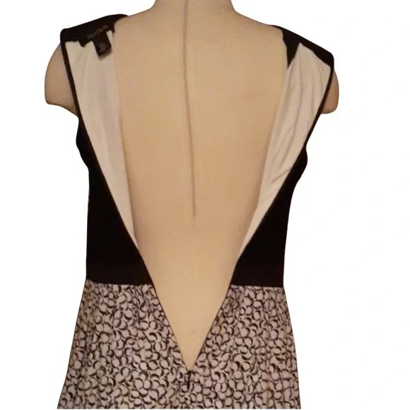 White House Black Market Black and White Halter Midi Sundress - Picture 11 of 12